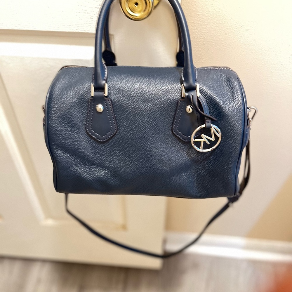 Michael Kors Blue Leather Satchel